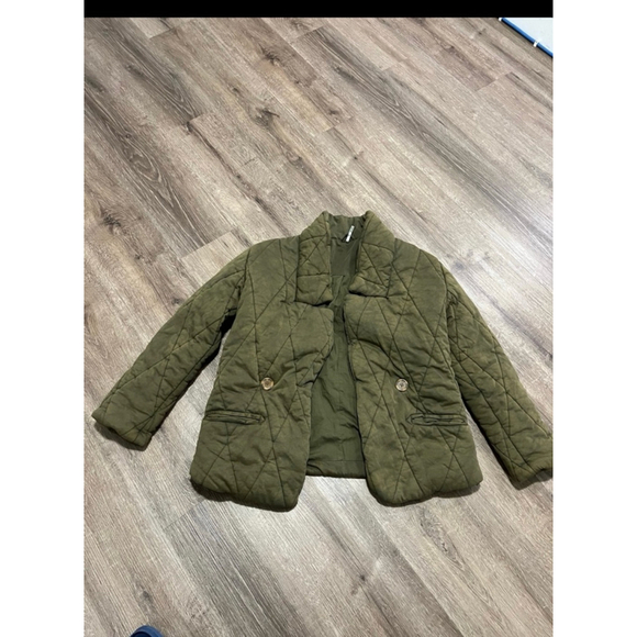 Women's Free People Quilted Jacket Size XS Green - Picture 1 of 5